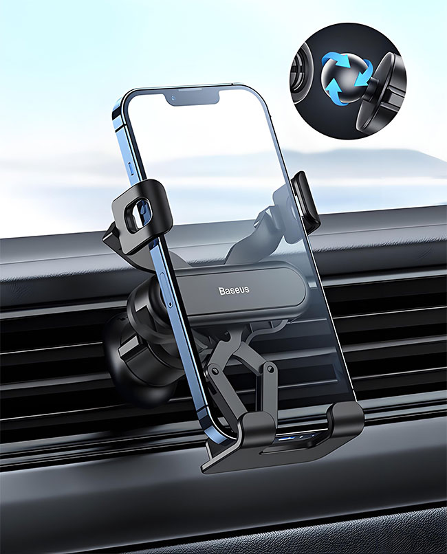 The Tesla-Integrated Phone Holder & Card-Carrying iPhone Case