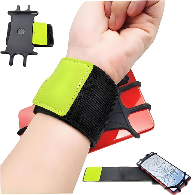 Hang a phone holder on your wrist during running and cycling to conveniently record every moment